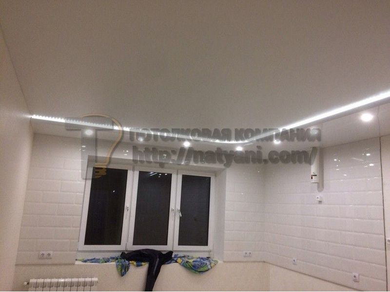 Натяжные потолки с подсветкой по периметру в Ногинске