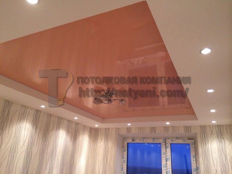 Натяжной потолок на кухне в Электростали с установкой
