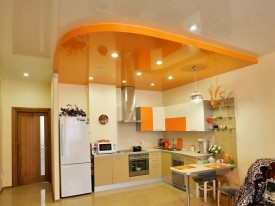 Сколько стоят натяжные потолки для кухни
